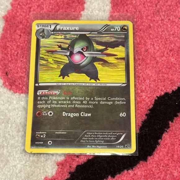 Fraxure #14 – Pokémon Dragon Vault – Holo (Shattered Foil) – Played - Picture 5 of 6